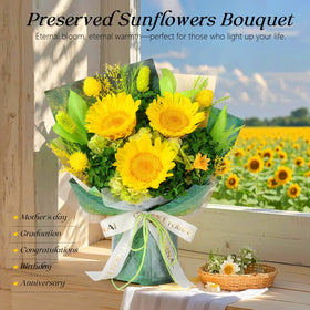 Hanameguri oversized sunflowers detail shows vibrant petals for a bold display
