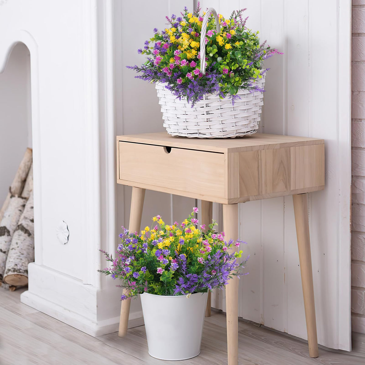 Hananona durable plastic flowers resist fading for year-round use