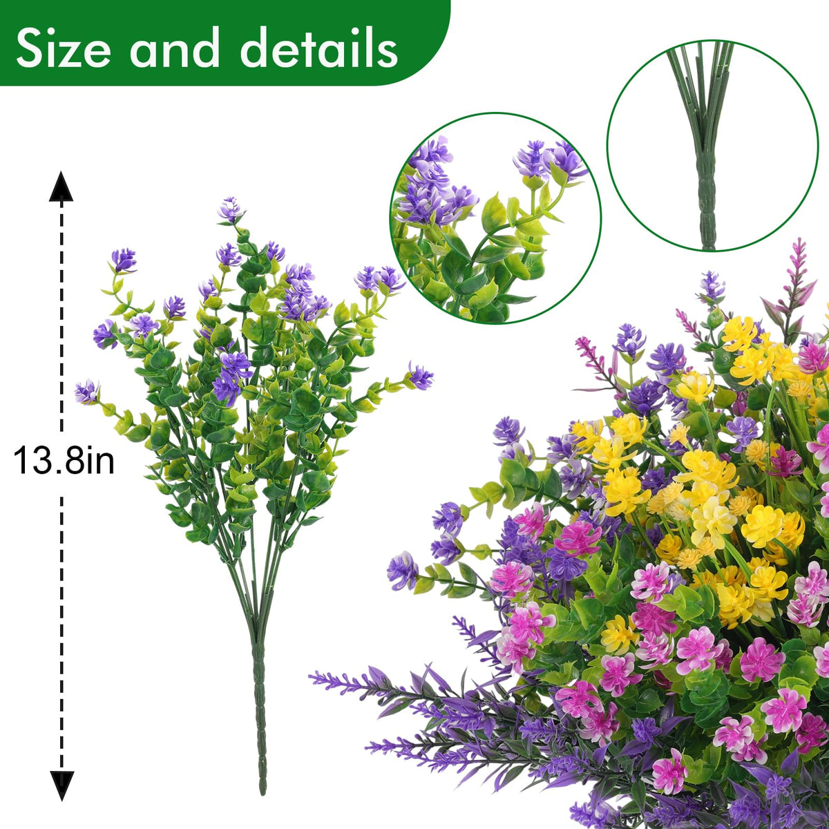 Hananona bright yellow artificial blooms for seasonal decor accents