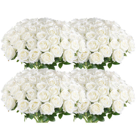 Hananona artificial roses bulk with 50 stems for versatile wedding décor.