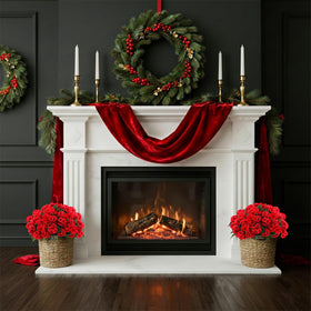 Hananona centerpieces with red geraniums, ideal for festive tables.