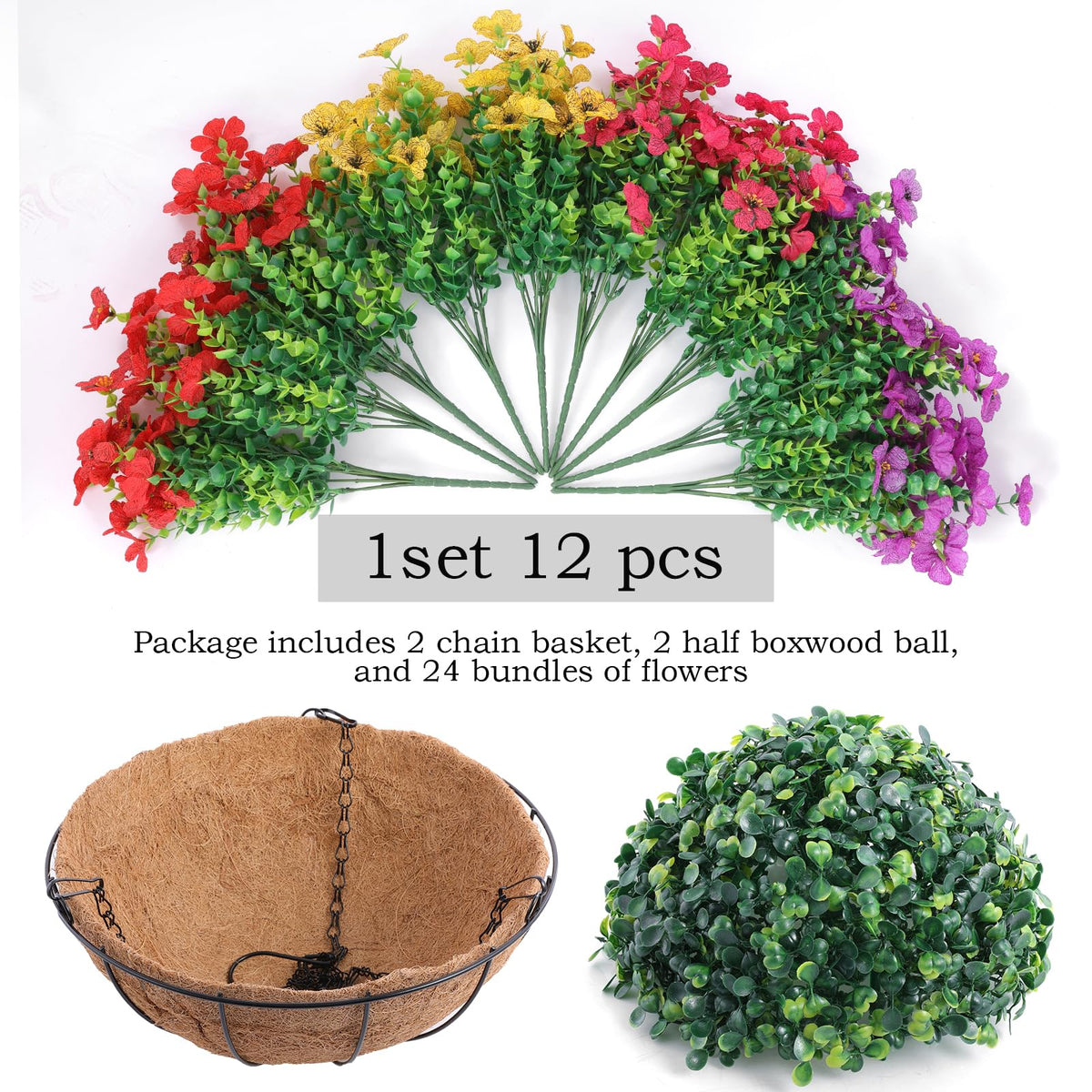 Hananona coconut basket set provides sturdy planters and rustic charm.