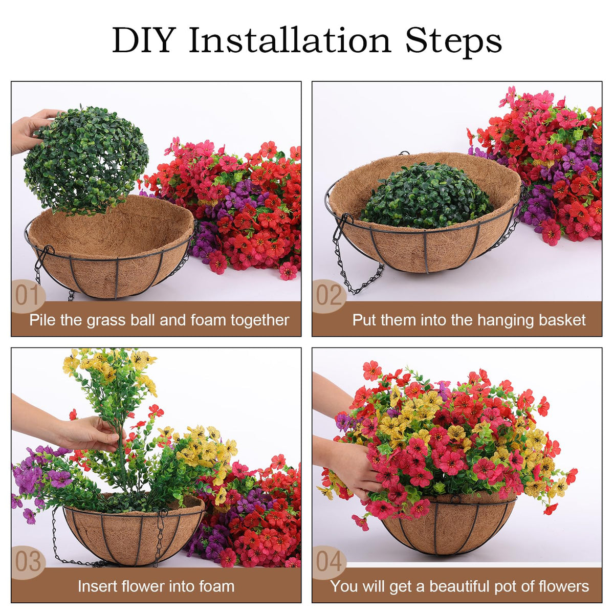Hananona easy-assembly artificial flowers show minimal setup with maximum visual impact.