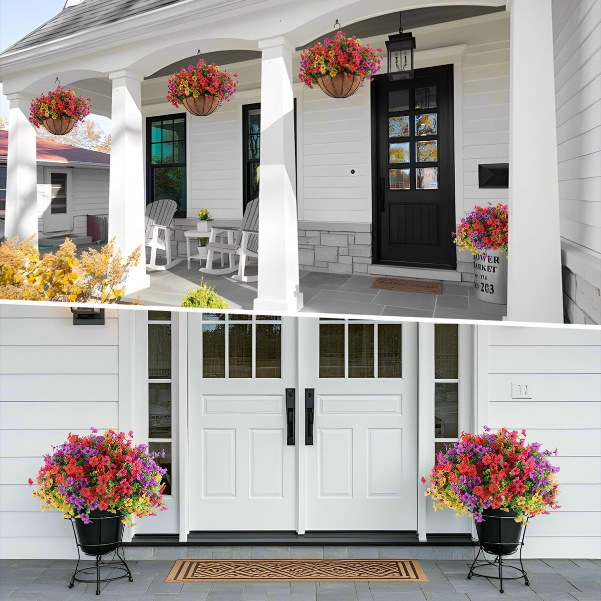 Hananona front porch garden decor ideal for balcony, patio, or entryway aesthetics.