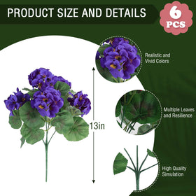 Hananona geranium silk flowers show realistic petals that endure sunlight.