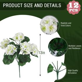 Hananona outdoor geraniums for weddings and events with realistic look.