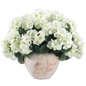Hananona silk geranium leaves with UV resistance for durable outdoor displays.