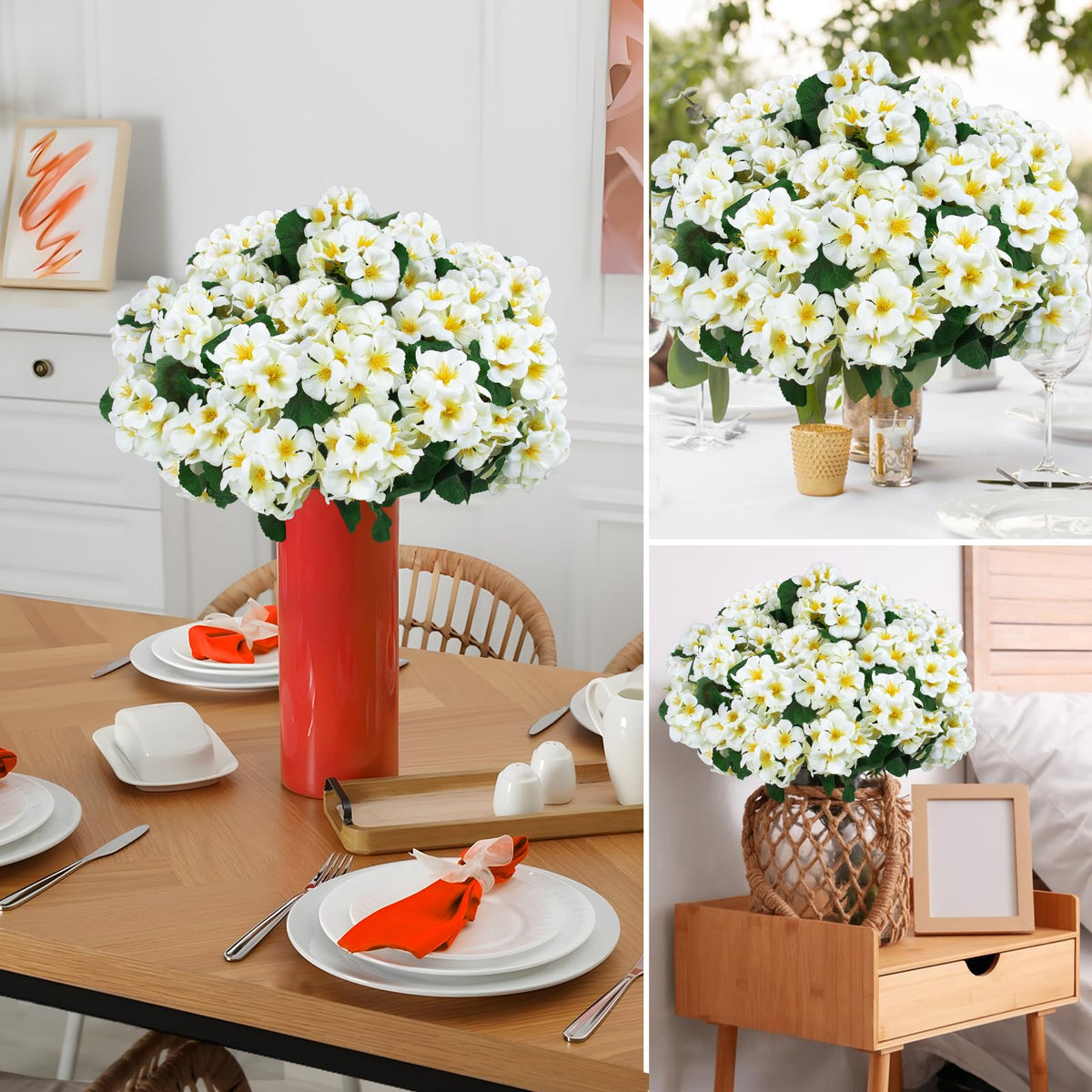 Hananona geraniums brighten dining tables with maintenance-free charm