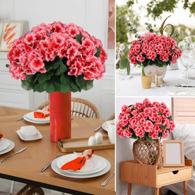 Hananona wedding and event decor geraniums add soft color accents.
