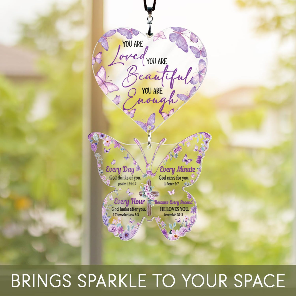 HANATOCA butterfly ornament adds faith-inspired calm to any room.