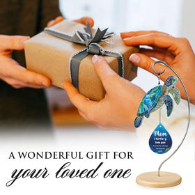 HANATOCA sea turtle gift-card-included ornament supports heartfelt gift-giving.