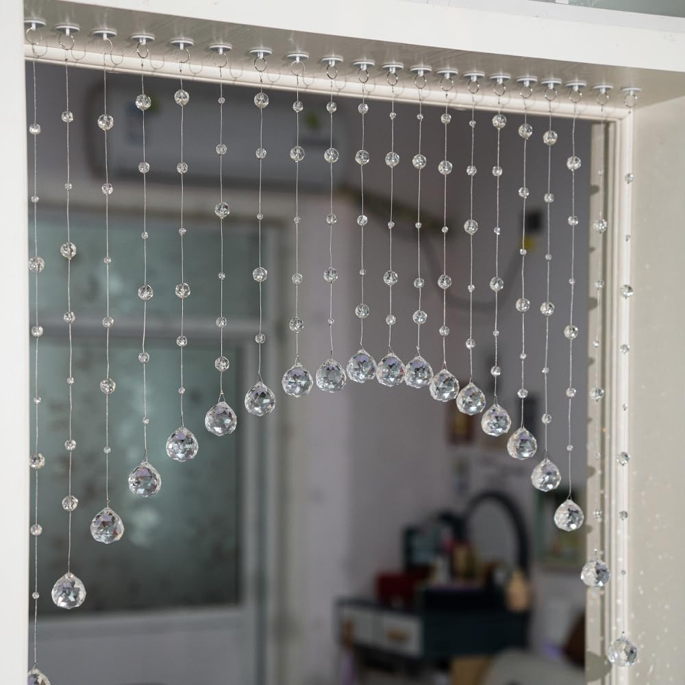 Hanbinsen crystal bead curtain with 20 strings adds ambient elegance