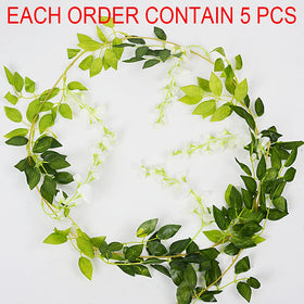 HANDIC Wisteria garland 5-pack 33ft versatile courtyard and patio decor.