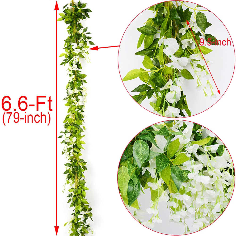 HANDIC Wisteria garland 5-pack 33ft suited to bedroom balcony decoration.