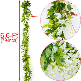 HANDIC Wisteria garland 5-pack 33ft suited to bedroom balcony decoration.
