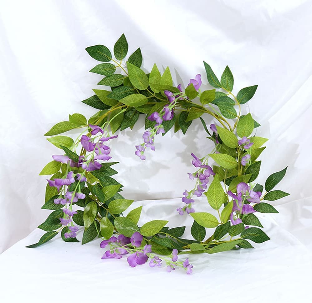 HANDIC Wisteria Garland in a wedding setup creating a romantic backdrop.