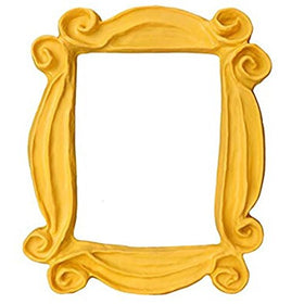 HANDMADE WITH LOVE BY FATIMA Monica's Door peephole frame in yellow adds playful entryway charm.