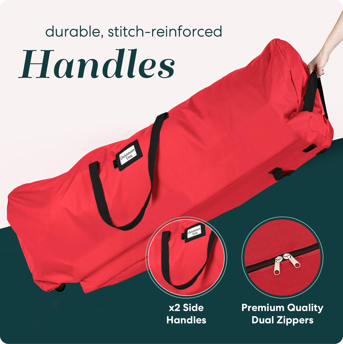 Handy Laundry bag includes wall-hanging hooks for organized storage