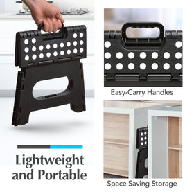 Handy Laundry folding lightweight step stool bathroom-use helps reach sinks and mirrors.