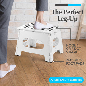 Handy Laundry folding step stool folded-compact stored in a drawer or under a bed