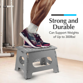 Handy Laundry compact design folds flat for slim storage in grey.