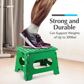 Handy Laundry folding step stool by the bathroom sink for kids.