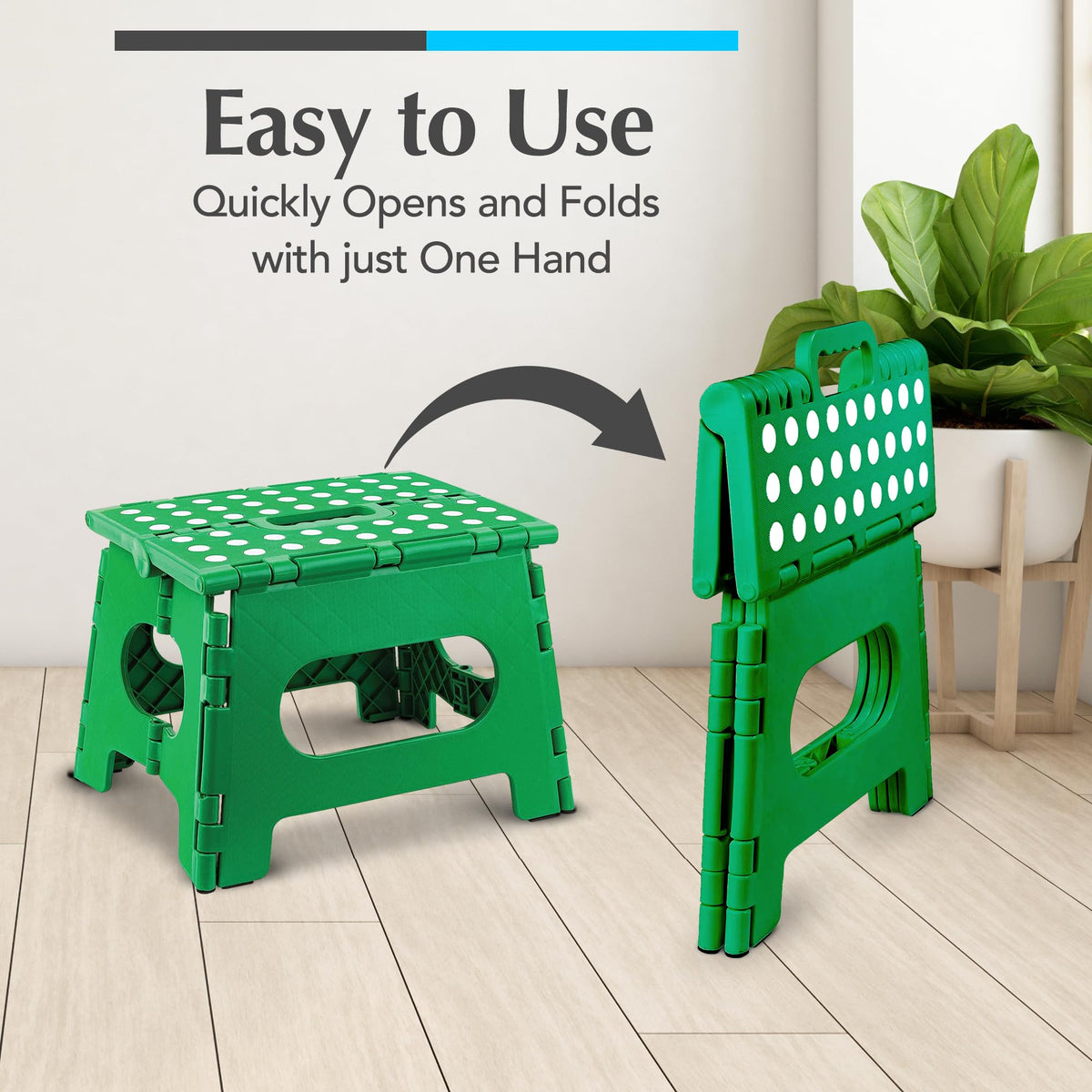 Handy Laundry folding step stool in kitchen use for cooking and cleaning.