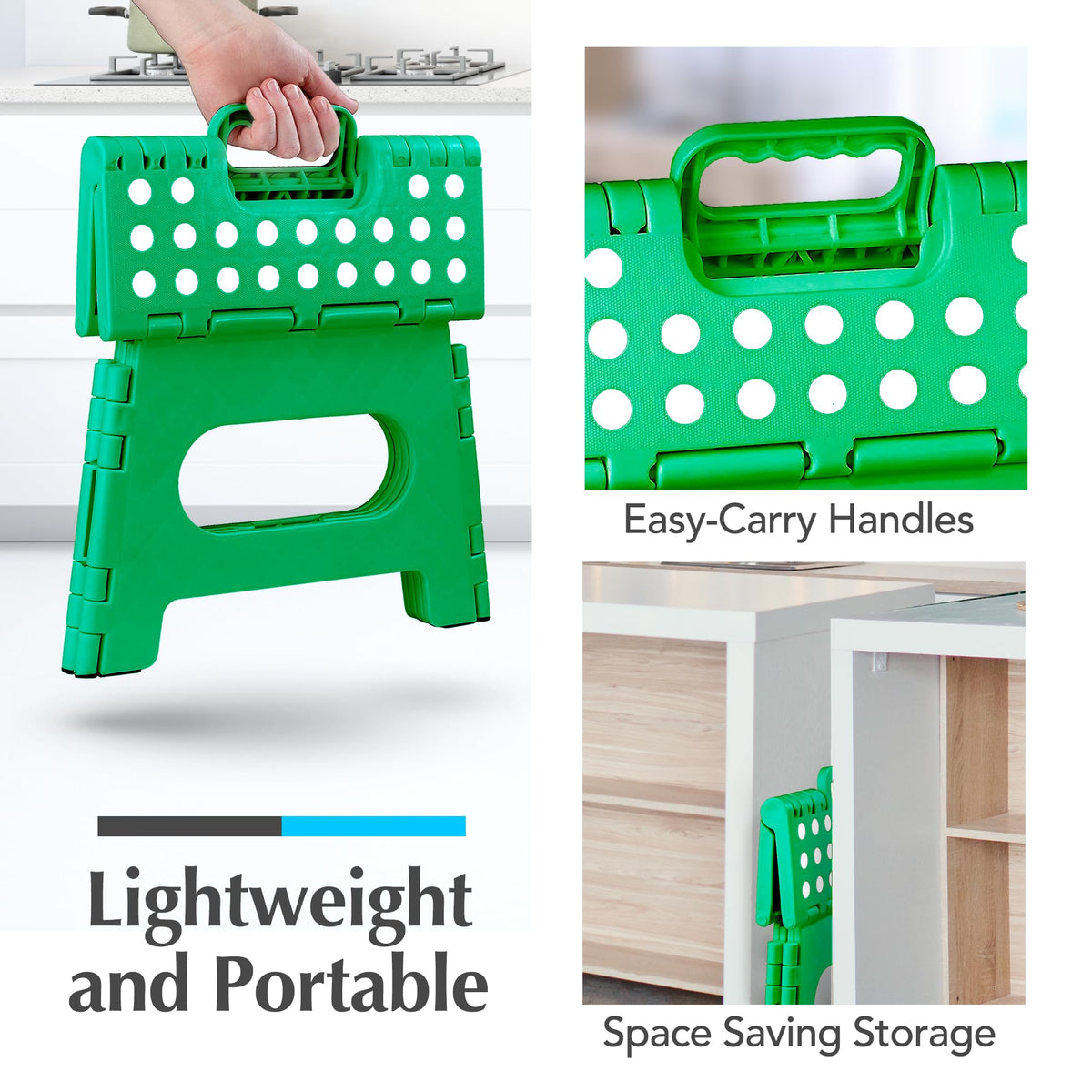 Handy Laundry non-slip stepping surface stool for wet bathroom floors.
