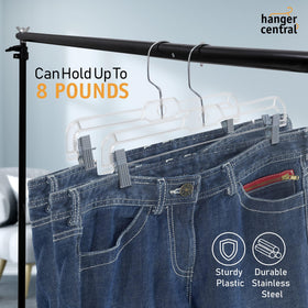 Hanger Central slim-profile design saves closet space while staying sturdy.