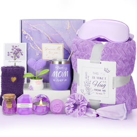 Hangerspace mom gift box with soft flannel blanket for cozy warmth