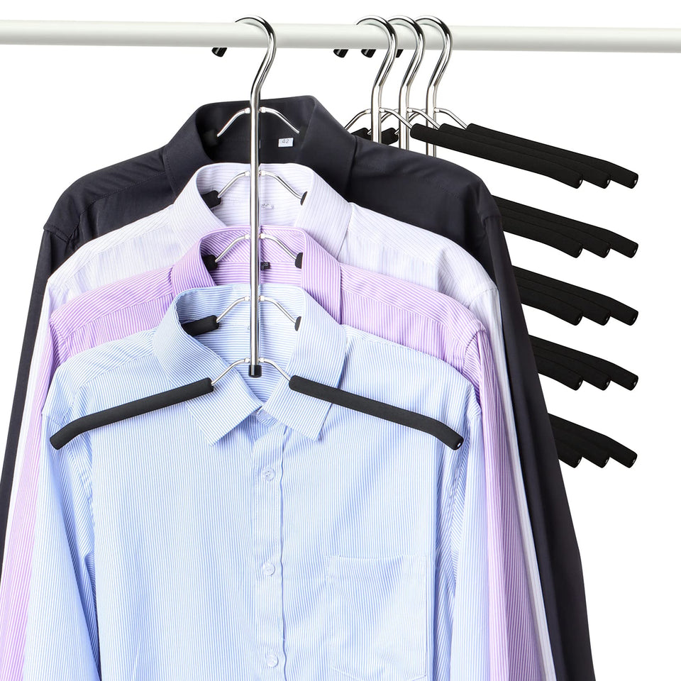 Hangerspace stainless steel multi-layer hanger for durable closet organization, up to 30 lbs