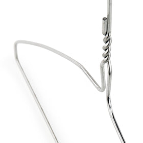 HANGERWORLD heavy-duty 13-gauge hanger demonstrates strength for heavy garments.