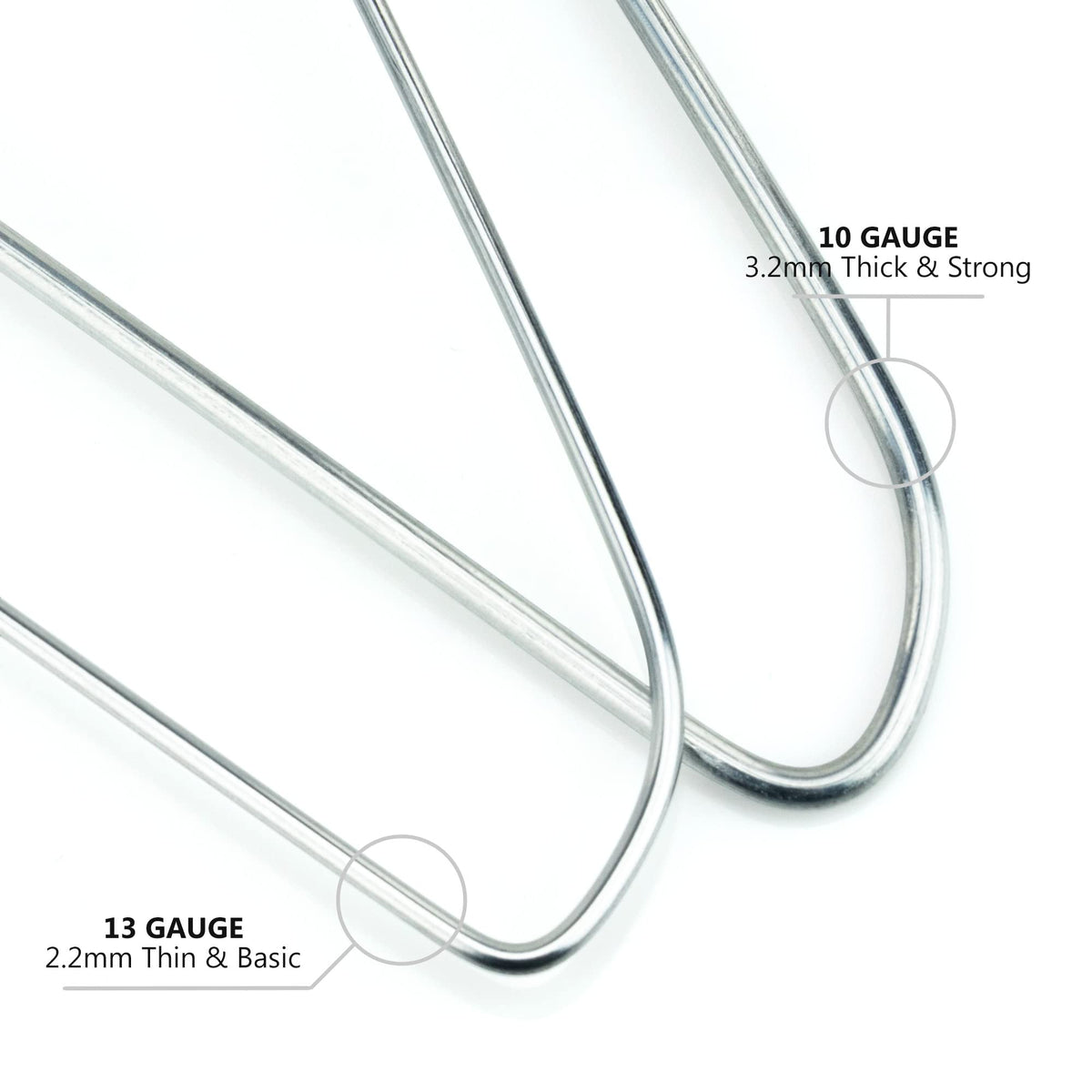 HANGERWORLD multi-purpose hanger suitable for shirts and pants in retail or home.