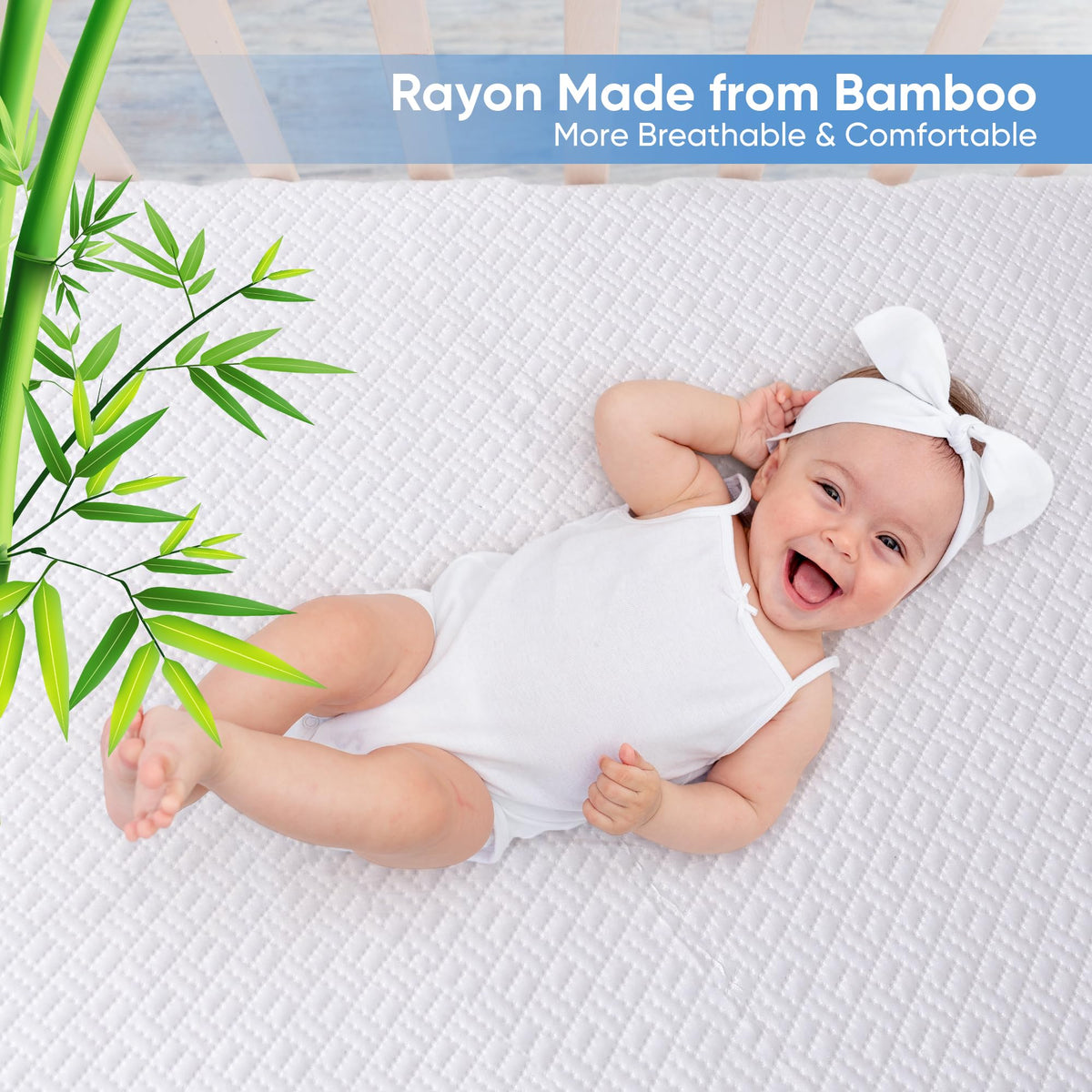 Hanherry 3D air fabric texture mattress cover for soft cooling sleep.