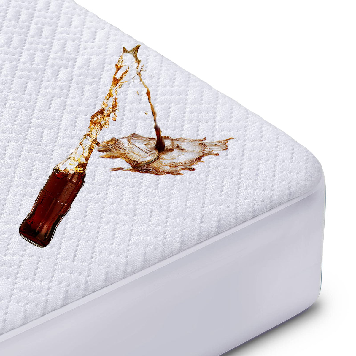 Hanherry king-size mattress protector durable design guards against wear.