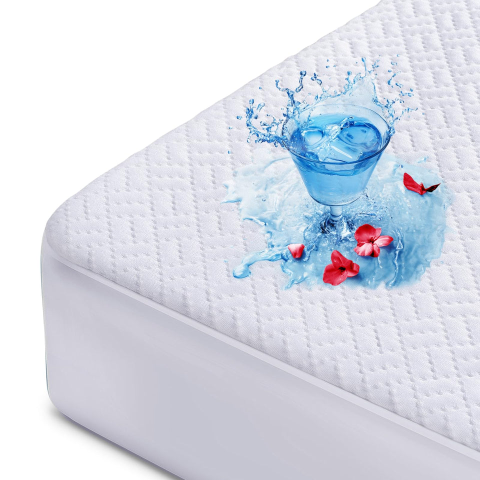 Hanherry waterproof king-size protector blocks spills for dry nights.