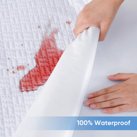 Hanherry waterproof TPU backing keeps mattress dry while breathable