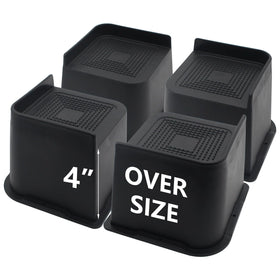 HANIHUA bed risers 4-inch with L-shape design for stable elevation.