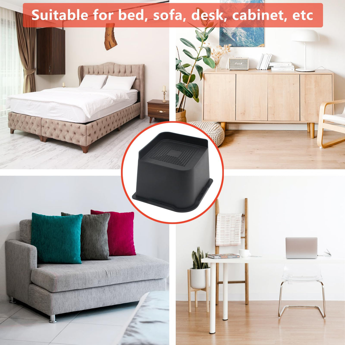 HANIHUA 4-pack includes four risers for quick setups.