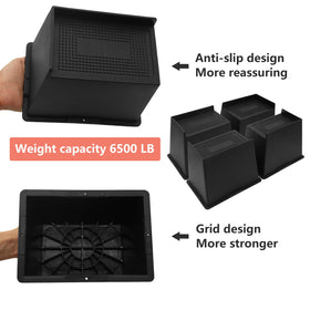 HANIHUA bed risers used on sofa to create extra storage space