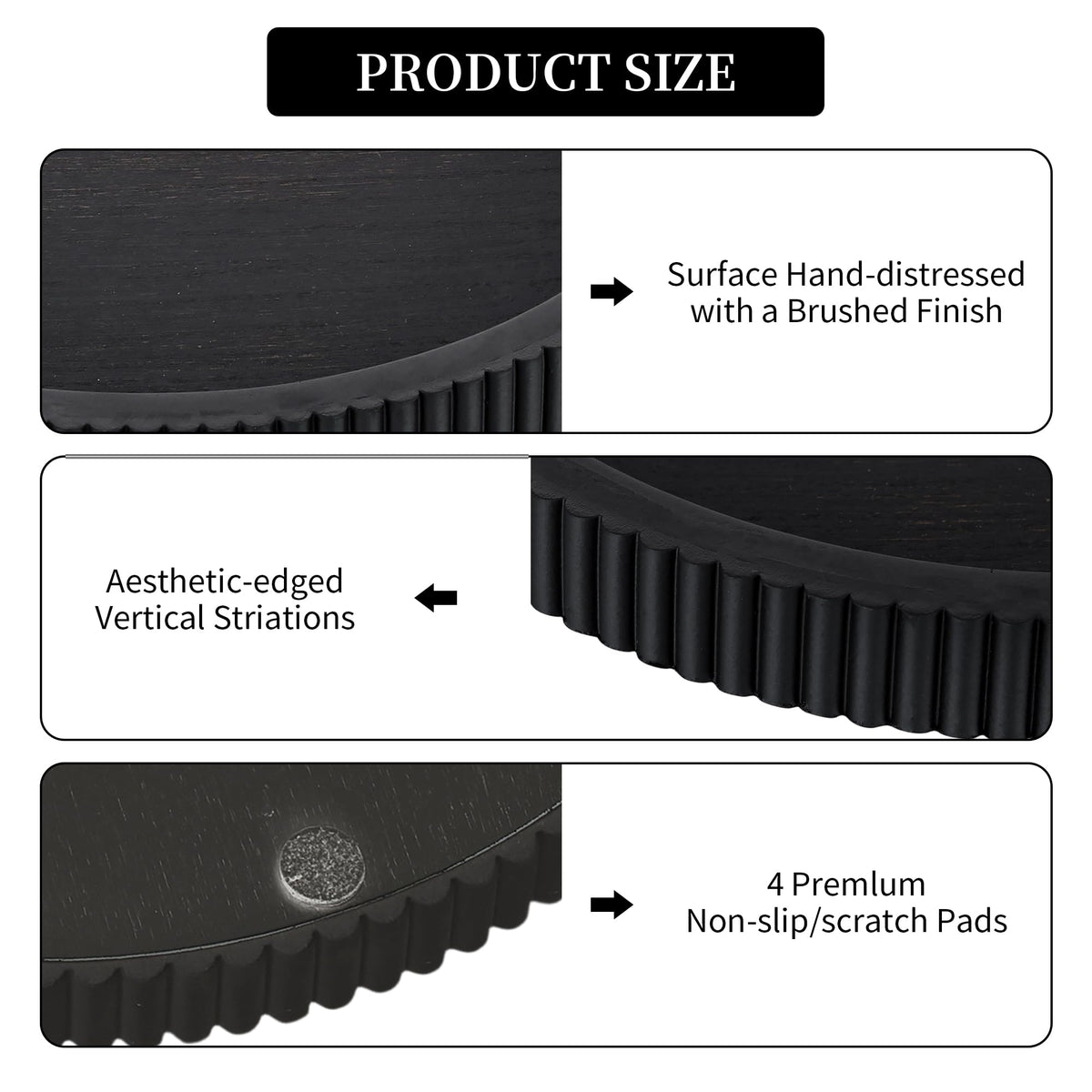 Hanobe fluted-edge tray adds delicate visual interest.