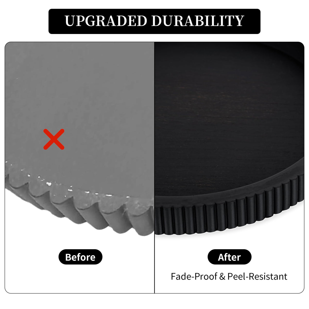 Hanobe hole-accent tray provides textured character for unique displays.