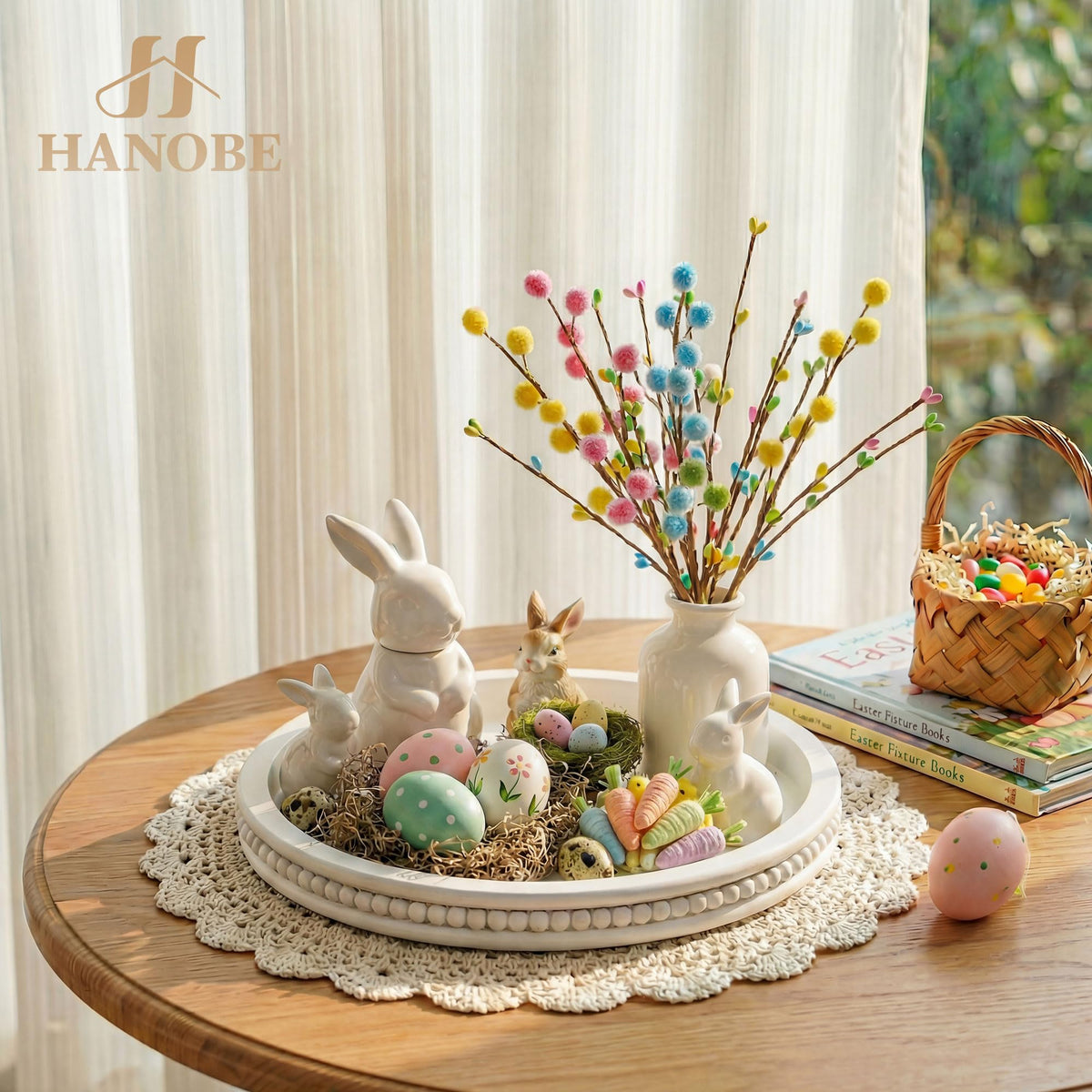 Hanobe dining room tray serves as elegant serving or décor.