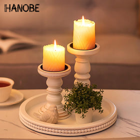 Hanobe round coffee tray in Bohemian style ideal for coffee table display.