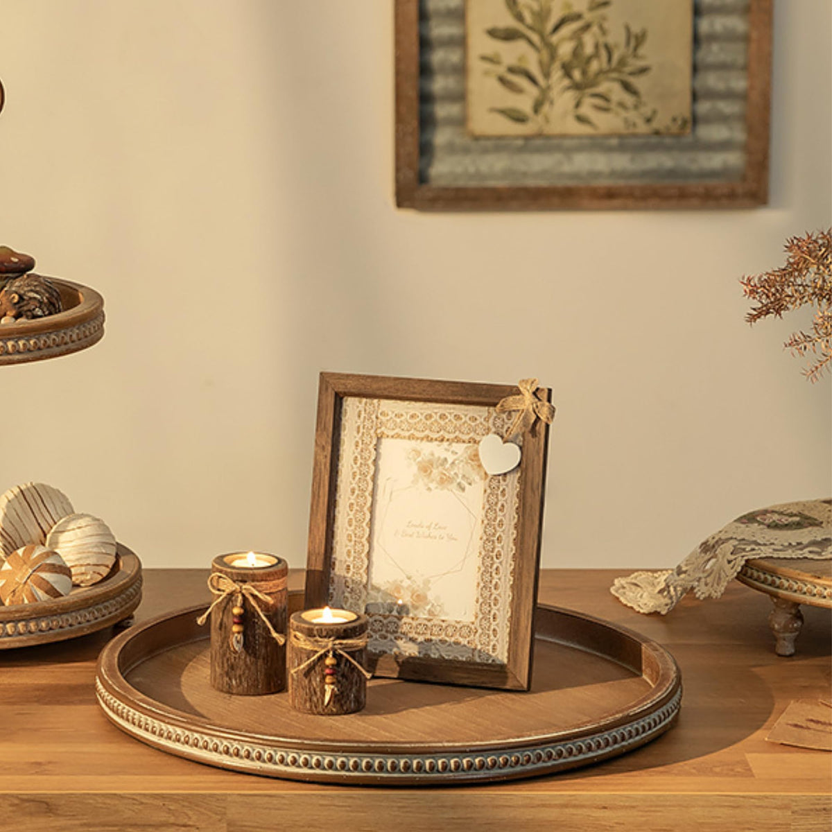 Hanobe round service tray makes a thoughtful gift idea