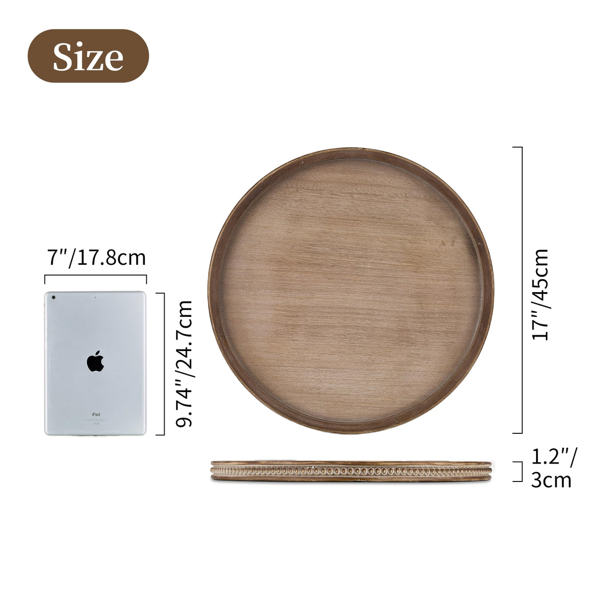 Hanobe coffee table decor tray adds natural texture