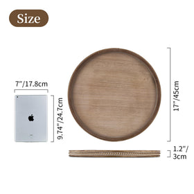 Hanobe coffee table decor tray adds natural texture