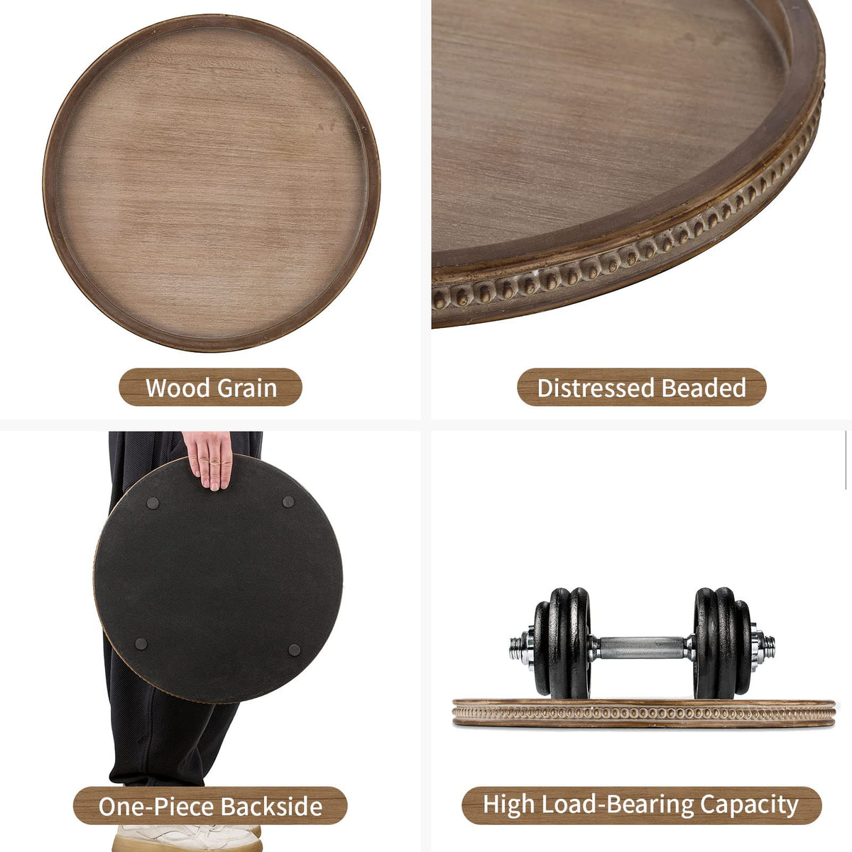 Hanobe living room accent tray blends with neutral decor