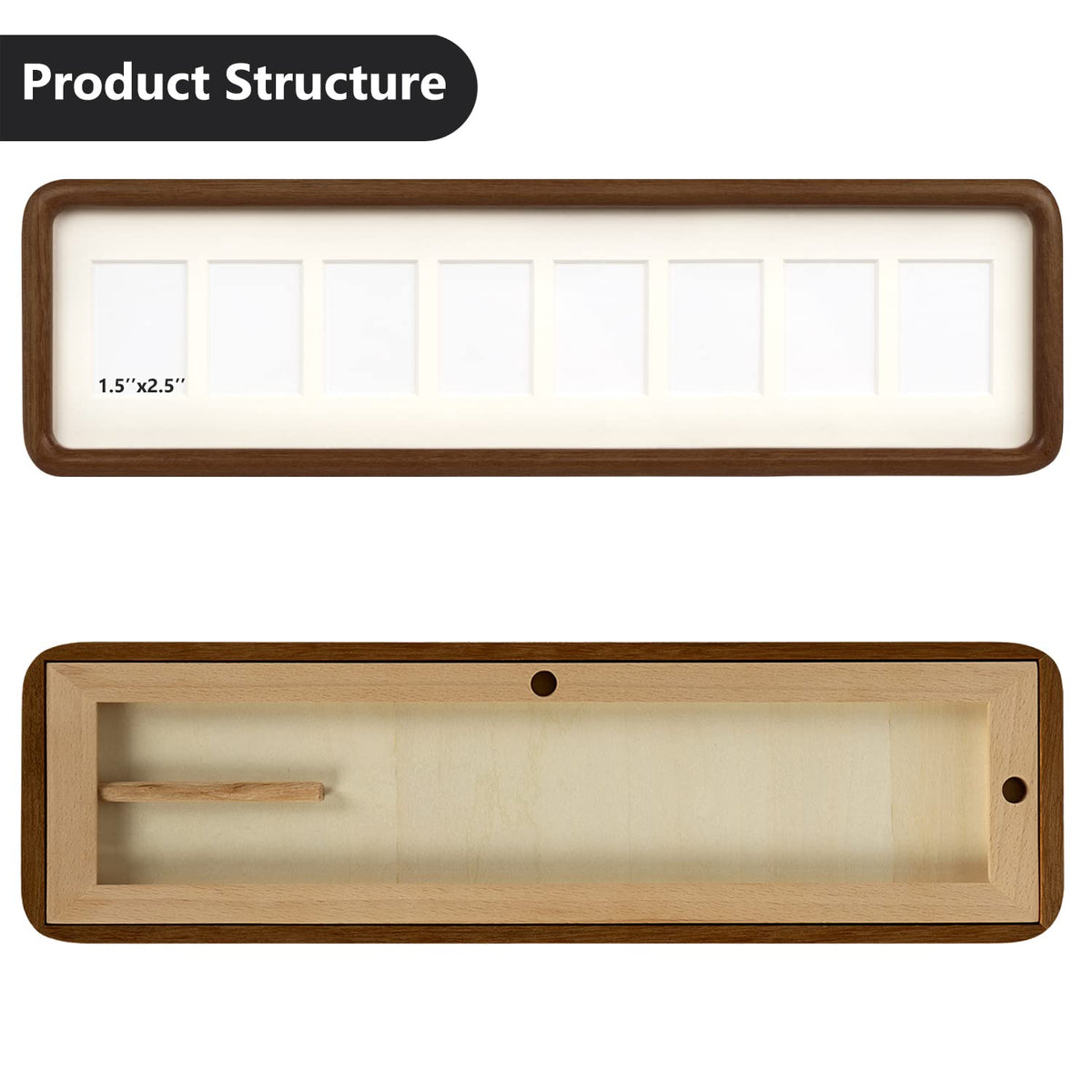 Hans 4x16 satin frame close-up highlights slim profile and stylish home decor.