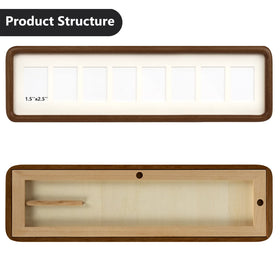 Hans 4x16 satin frame close-up highlights slim profile and stylish home decor.